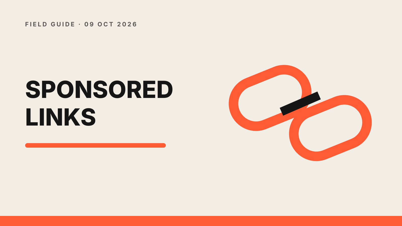 Two connected links in WIRE.AD orange and black